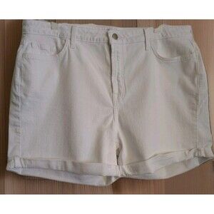 Jen7 by Seven 7 For All Mankind  Shorts Women's 16 White Mid Short Cuffed